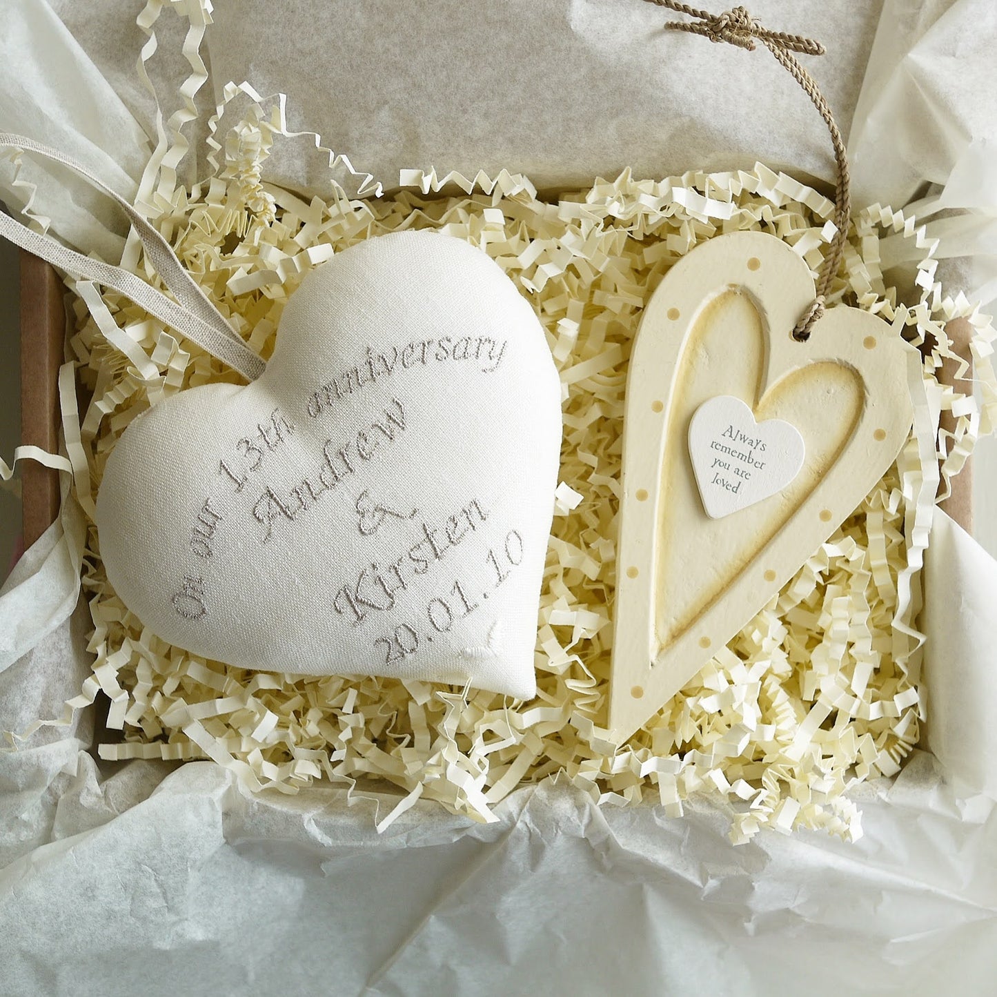 13th Wedding Anniversary Gift Heart Set 13th Wedding Anniversary Gifts