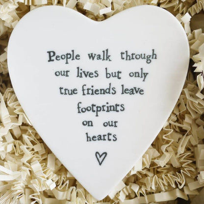 Embroidered Heart Gift with Picture and Coaster for Best Friends