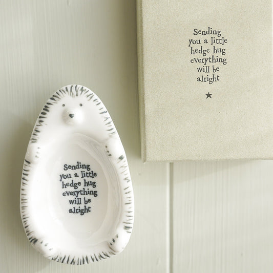 Hedgehog Dish Ornament - Sending You A Hug