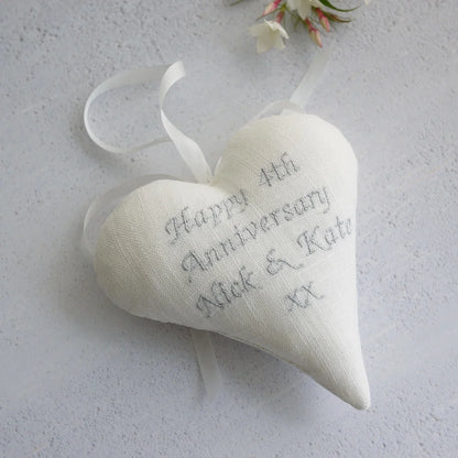13th Lace Anniversary Personalised Gift Heart 13th Wedding Anniversary Gifts