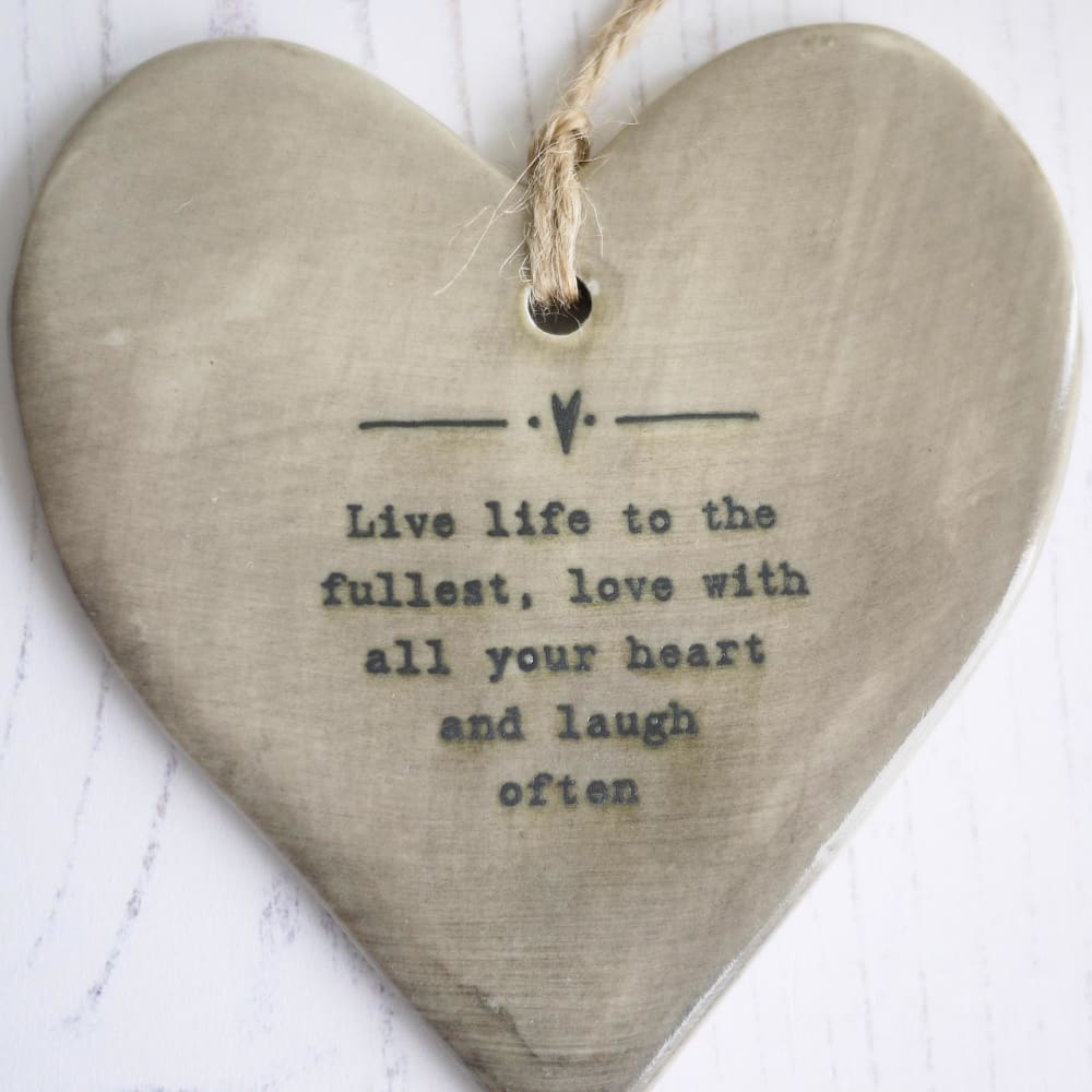 Live life to the fullest... Porcelain Gift Decoration