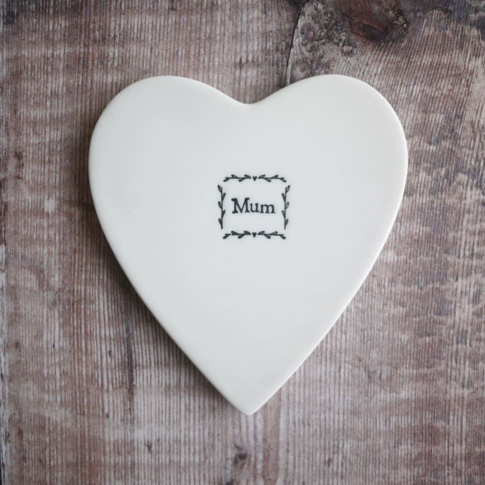 Mum Themed Porcelain Heart Coaster