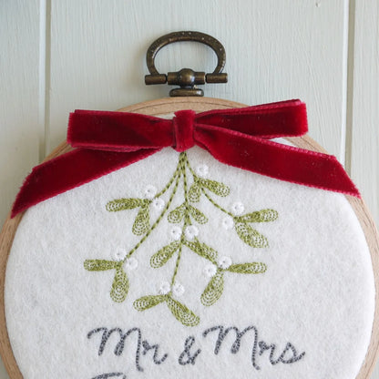 Our First Christmas as Mr and Mrs Mistletoe Ornament