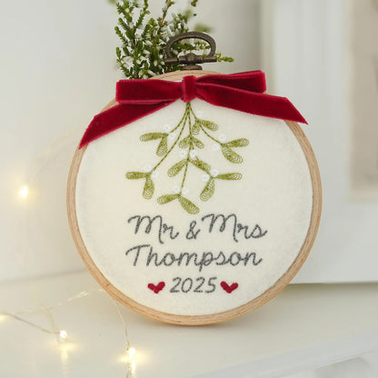 Our First Christmas as Mr and Mrs Mistletoe Ornament