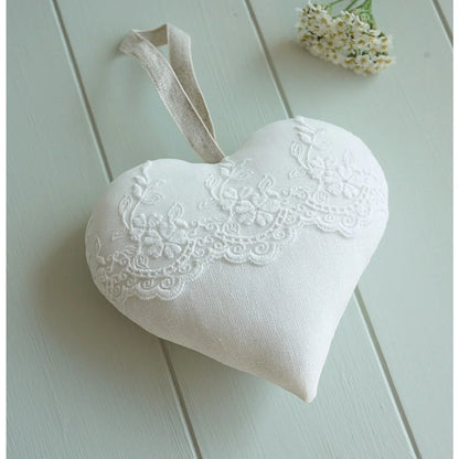 Personalised 13th Wedding Anniversary Lace Heart