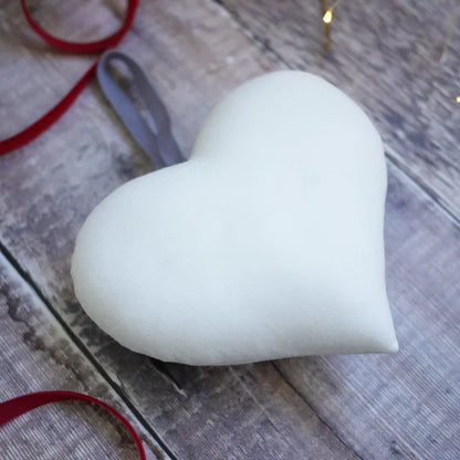 Personalised 1st Christmas New Home Gift Heart - Embroidered Names and Message