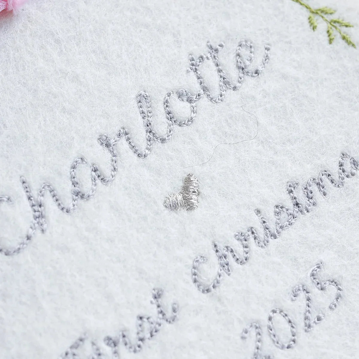 Personalised Baby 1st Christmas Decoration - Embroidered Newborn Gift