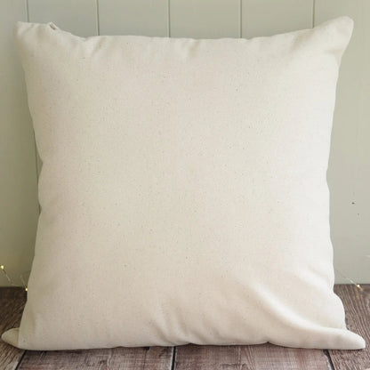 Personalised Christmas Cushion with Embroidered Festive Wreath and Own Message