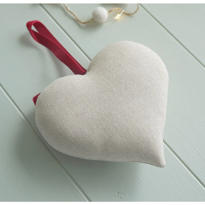 Personalised Christmas Heart Gift for Couple - Mistletoe and Red Ribbon