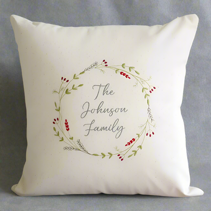 Personalised Family Christmas Cushion