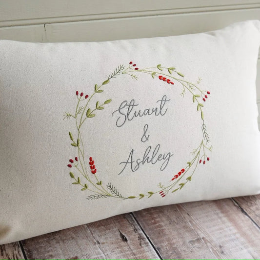 Personalised Family Christmas Cushion with custom text Gifts for all occasions