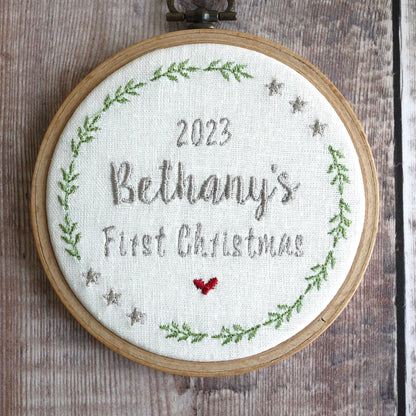 Personalised First Christmas Ornament Personalised Christmas stockings and decorations