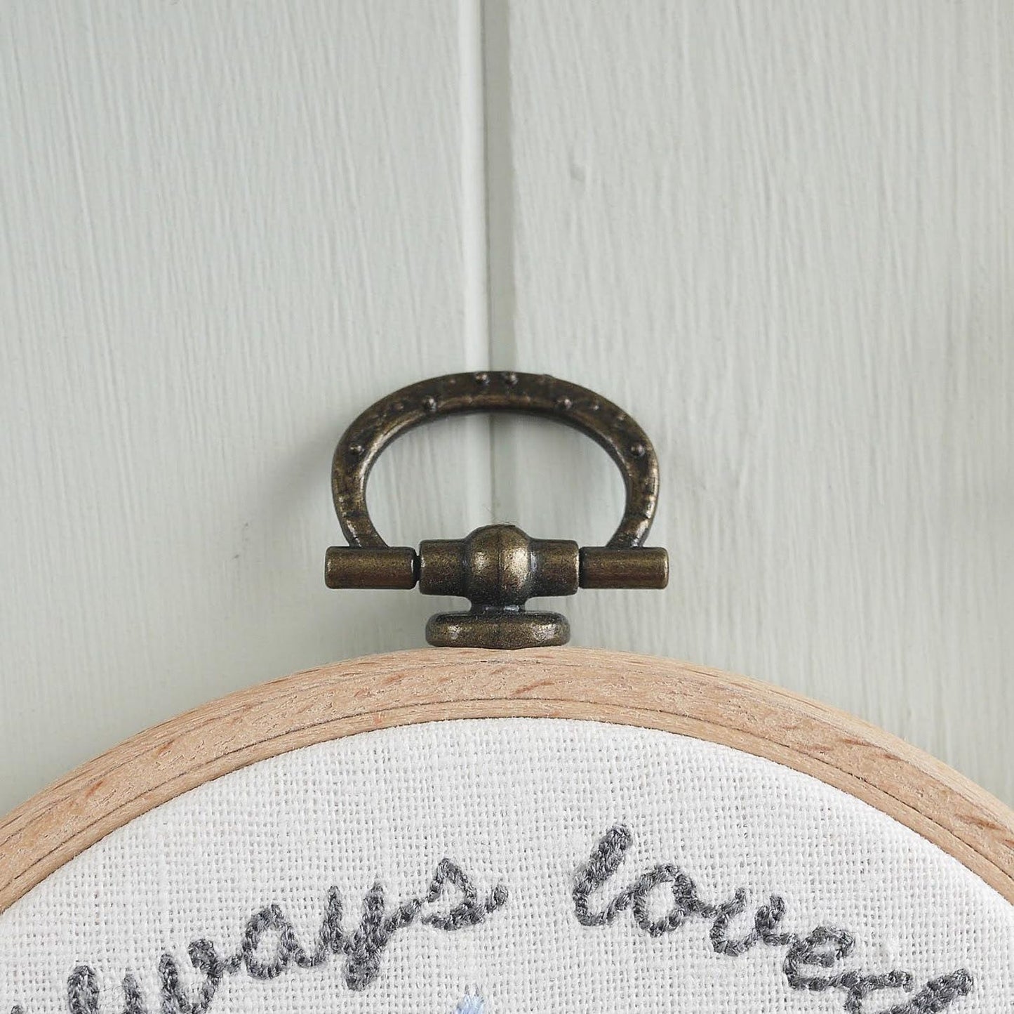 Personalised Forget-me-not Embroidered Hoop