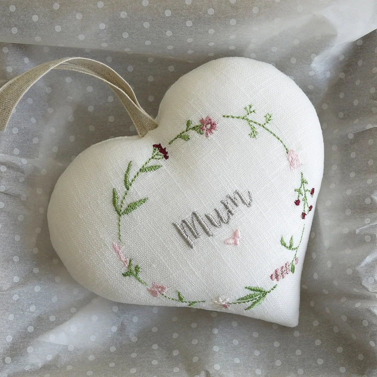 Personalised Embroidered Heart Gift for Mom