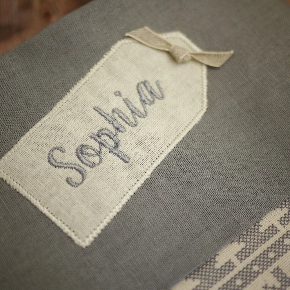 Personalised Stocking Grey Scandi