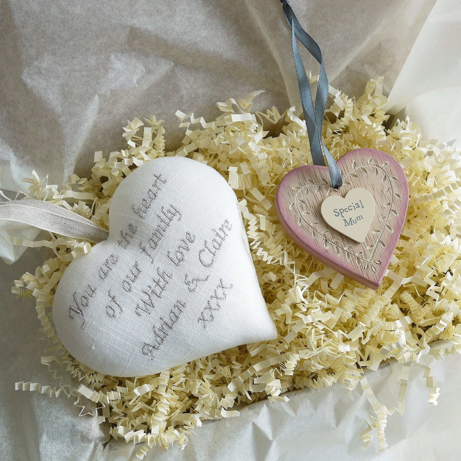 Personalised Heart & Mum Wooden Gift Set Mothers Day Gifts