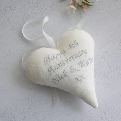 Personalised Lace Anniversary Gift Heart