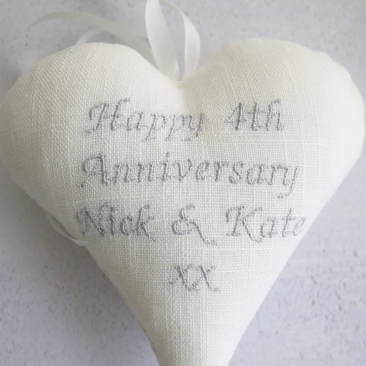 Personalised Lace Anniversary Gift Heart