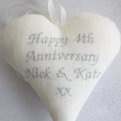 Personalised Lace Anniversary Gift Heart