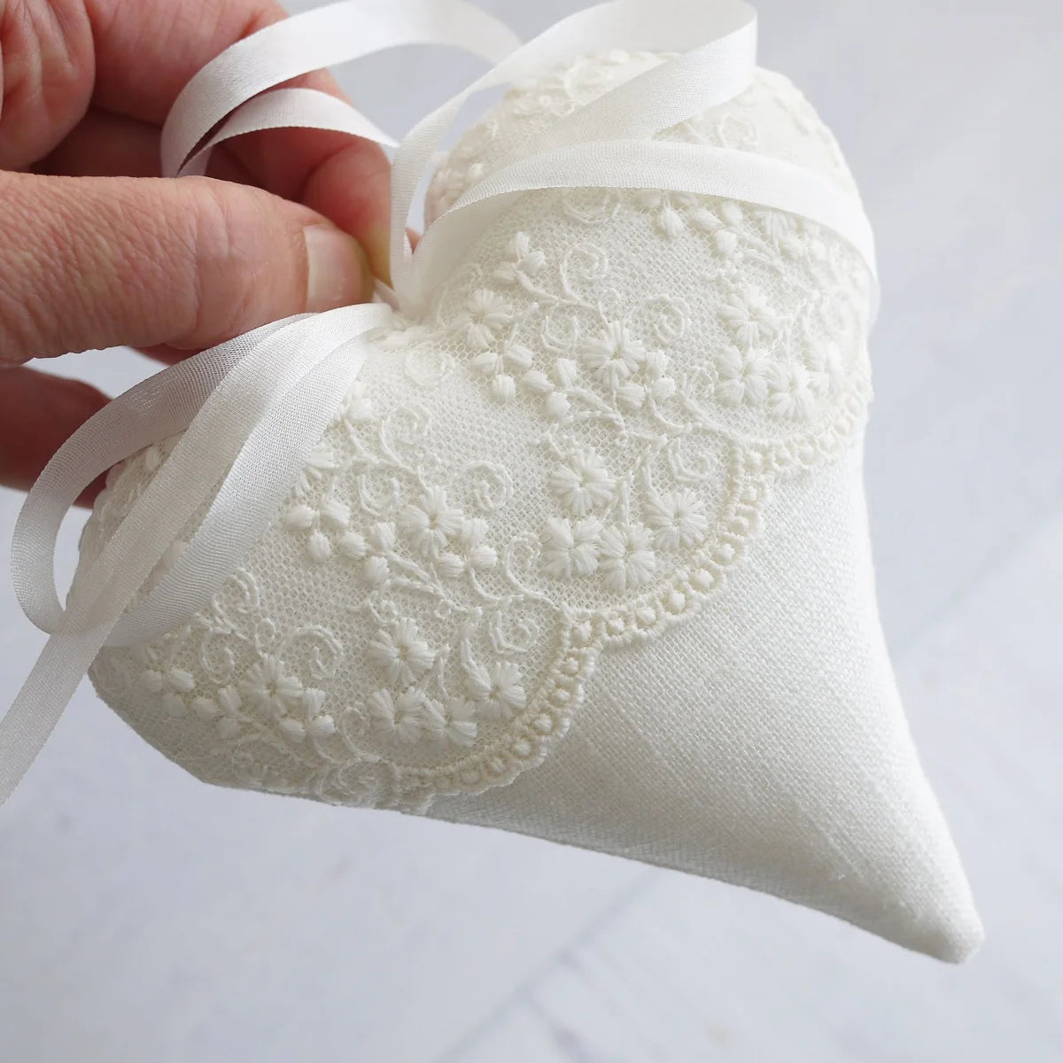 Personalised Lace Anniversary Gift Heart