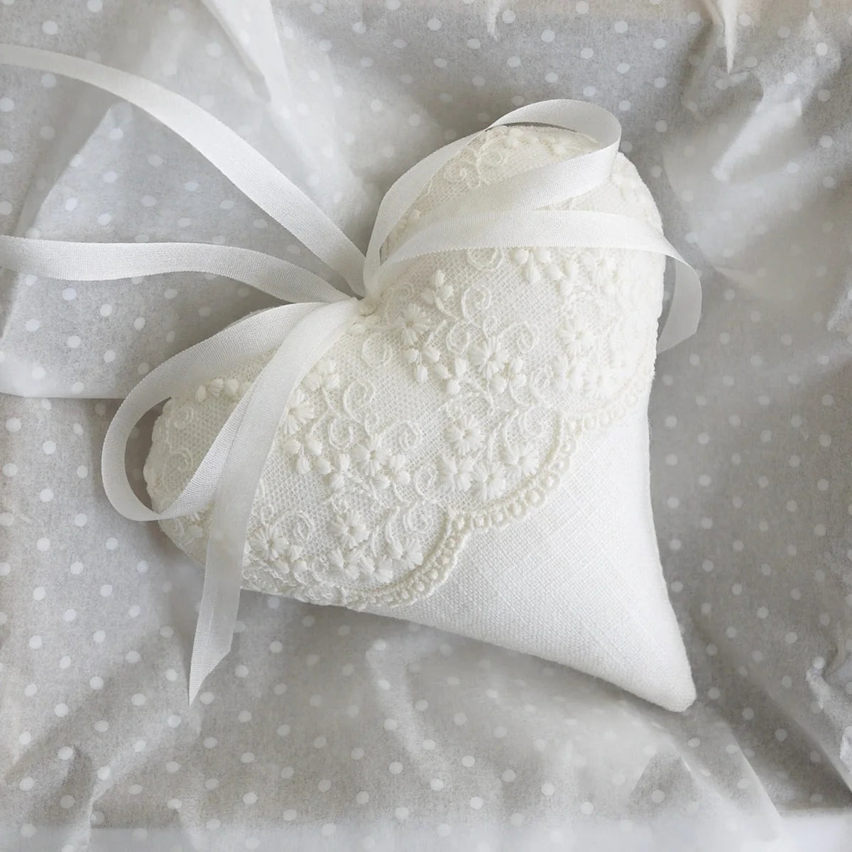 Personalised Lace Anniversary Gift Heart