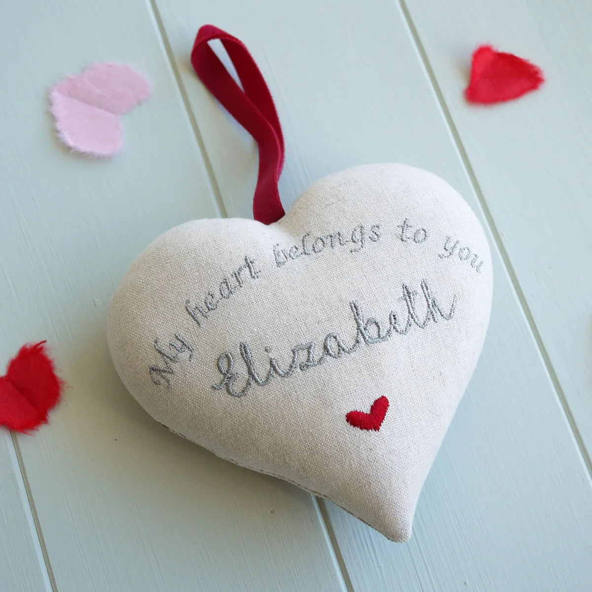 Personalised Linen Heart Gift