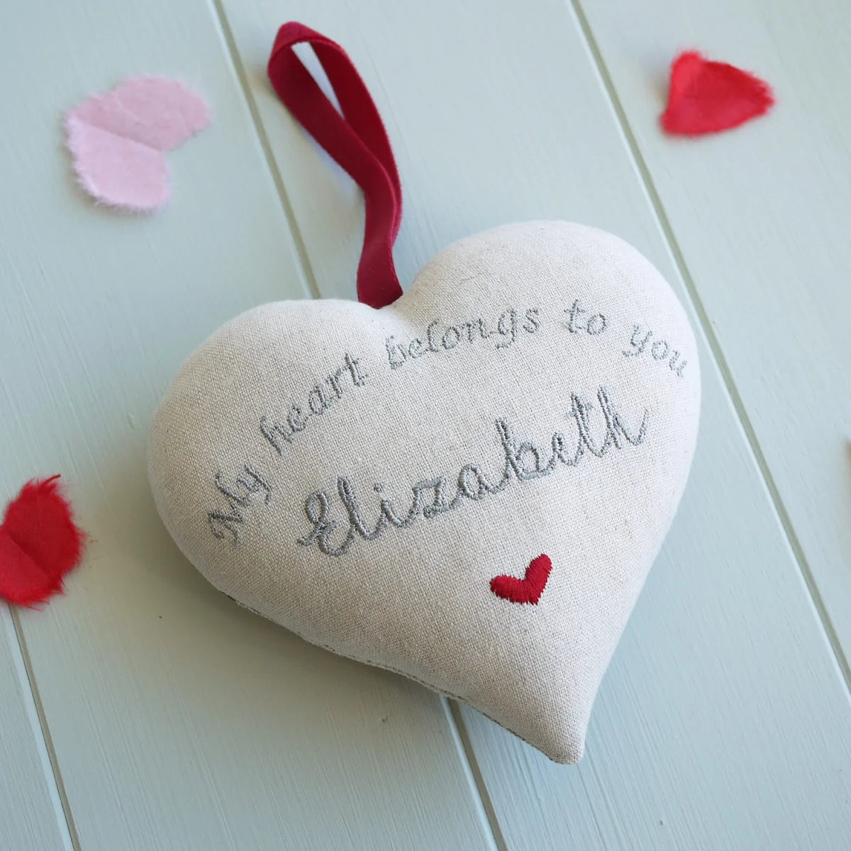 Personalised Linen Heart Gift