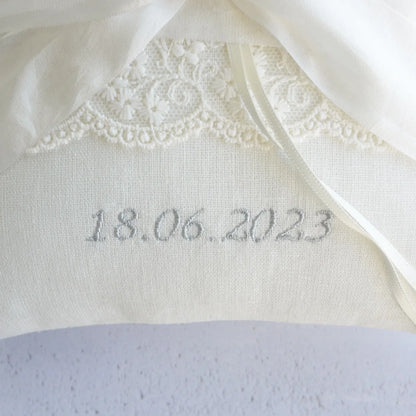 Personalised wedding ring bearer cushion Personalised Wedding Ring Pillows and Holders