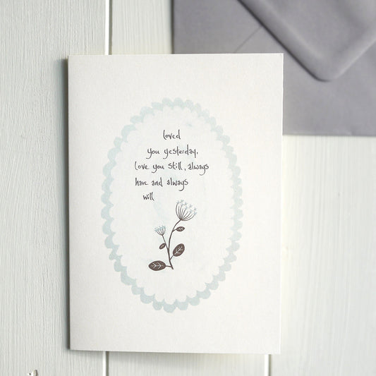 Petal Edge Card - Loved you yesterday