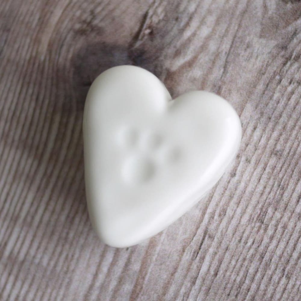 Porcelain Heart Shaped Paw Print Gift
