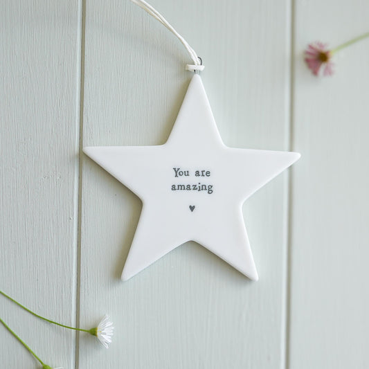 Porcelain Star Decoration - You are amazing
