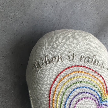 Personalised rainbow heart gift