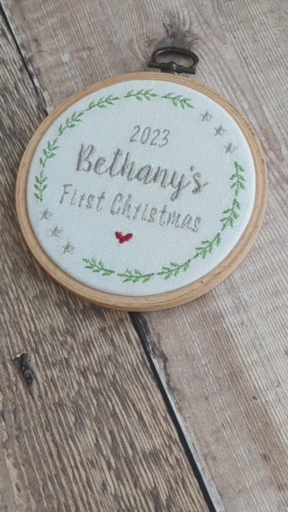 Personalised 1st Christmas Tree Decoration