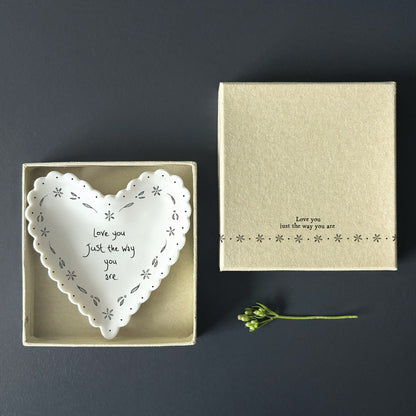 Scallop heart Trinket Dish - Love you just the way