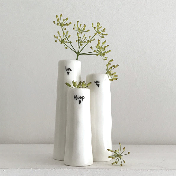 Trio of Bud Vases