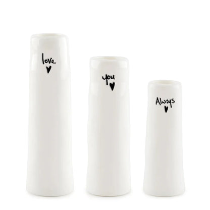 Trio of Bud Vases