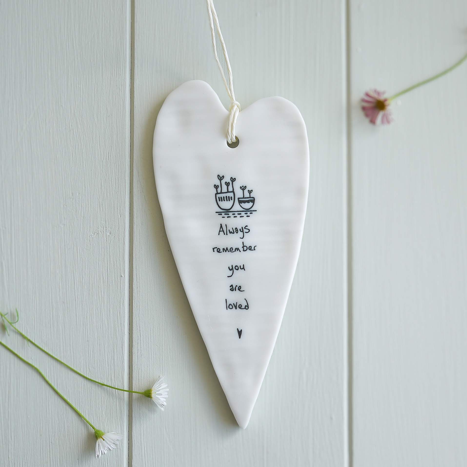 Wobbly long heart - Always remember you are loved
