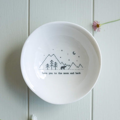 Wobbly trinket bowl - Love you to the moon and back