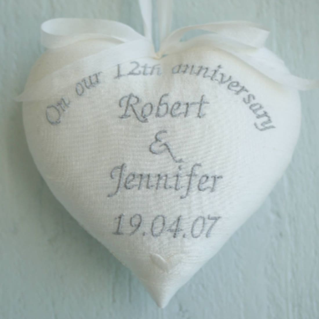 12th Anniversary Silk Gift Heart and Star 12th Silk Anniversary Gifts