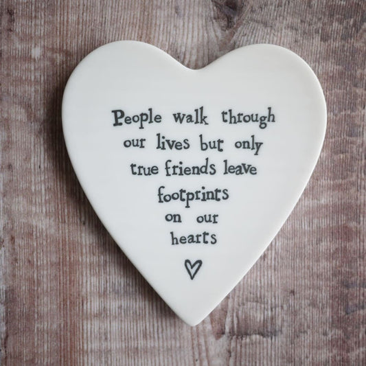 True Friends Porcelain Heart Coaster