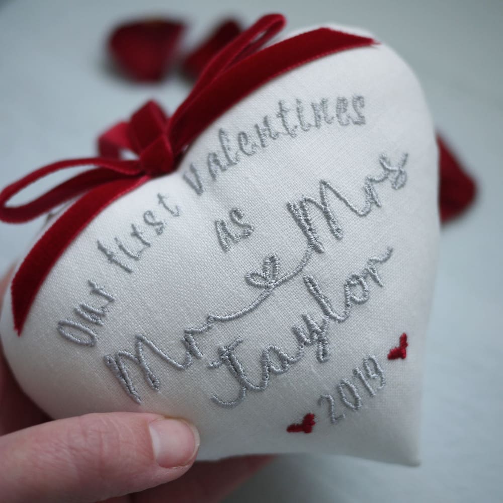 1st Valentines as ’Mr & Mrs’ Heart Gift