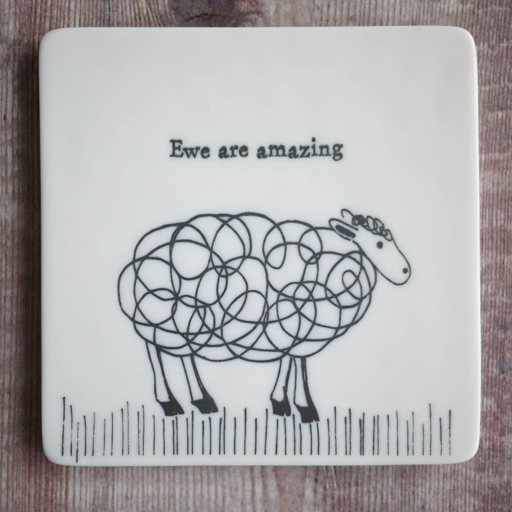 Sheep Themed ’ewe Are Amazing’ Coaster Personalised Gifts for Friends