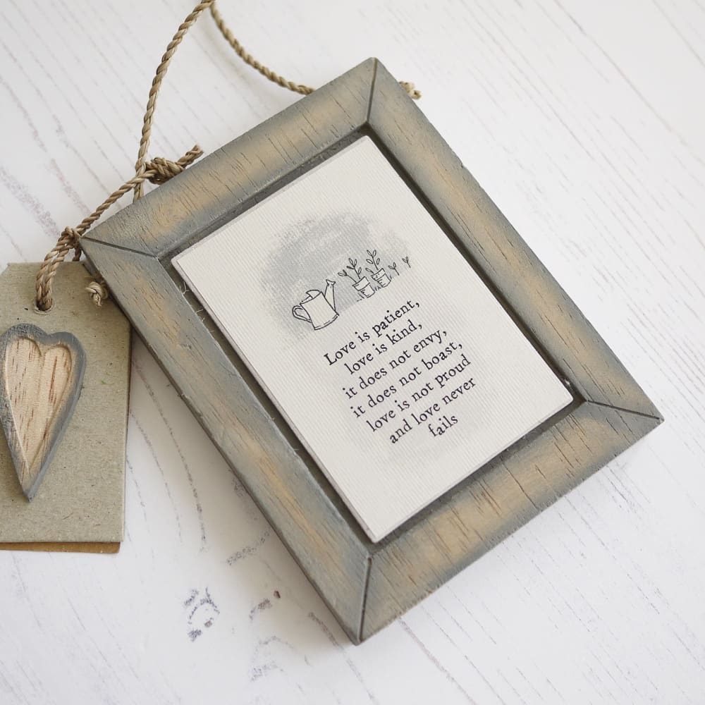 ’Love Is Patient Love Is Kind...’ Picture Gift 5th Wooden Anniversary Gifts