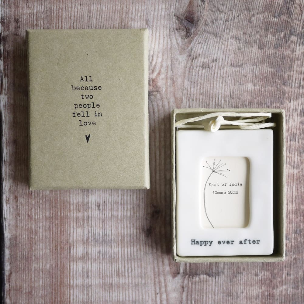 Mini ’happy Ever After’ Porcelain Picture Frame