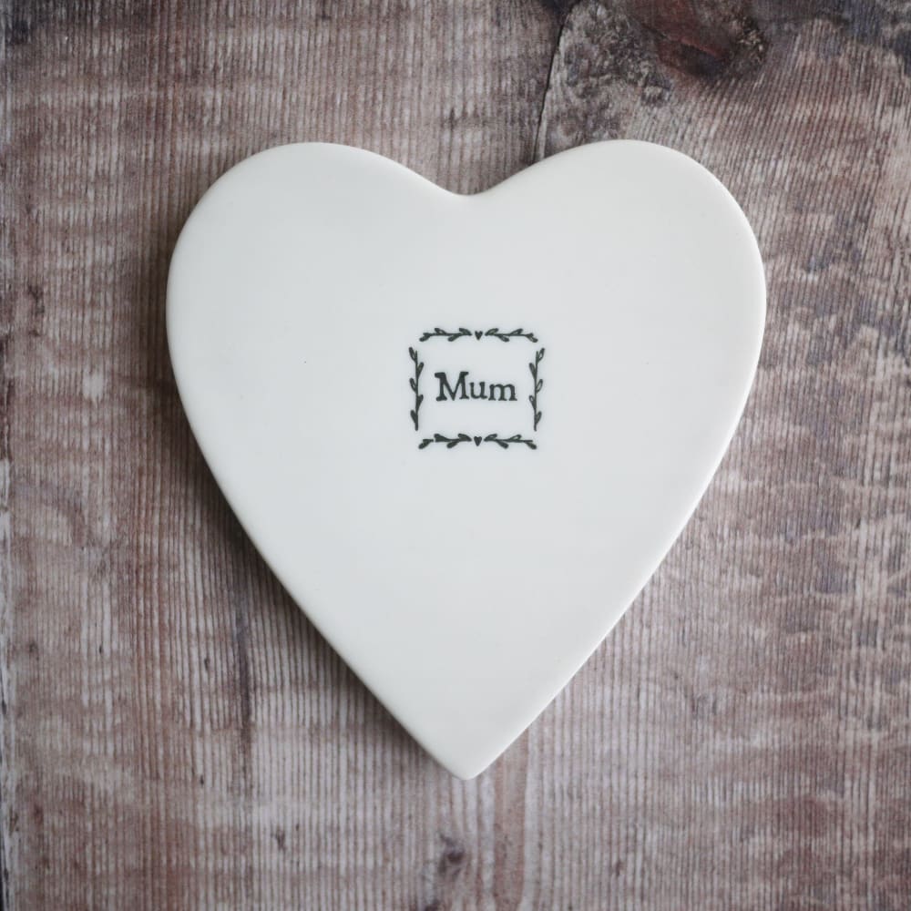 Porcelain ’MUM’ Heart Coaster