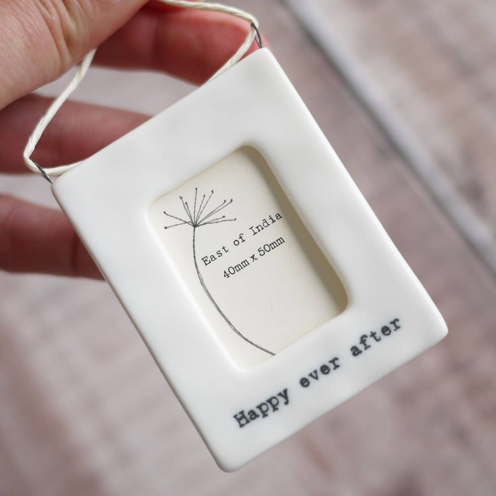 Mini ’happy Ever After’ Porcelain Picture Frame