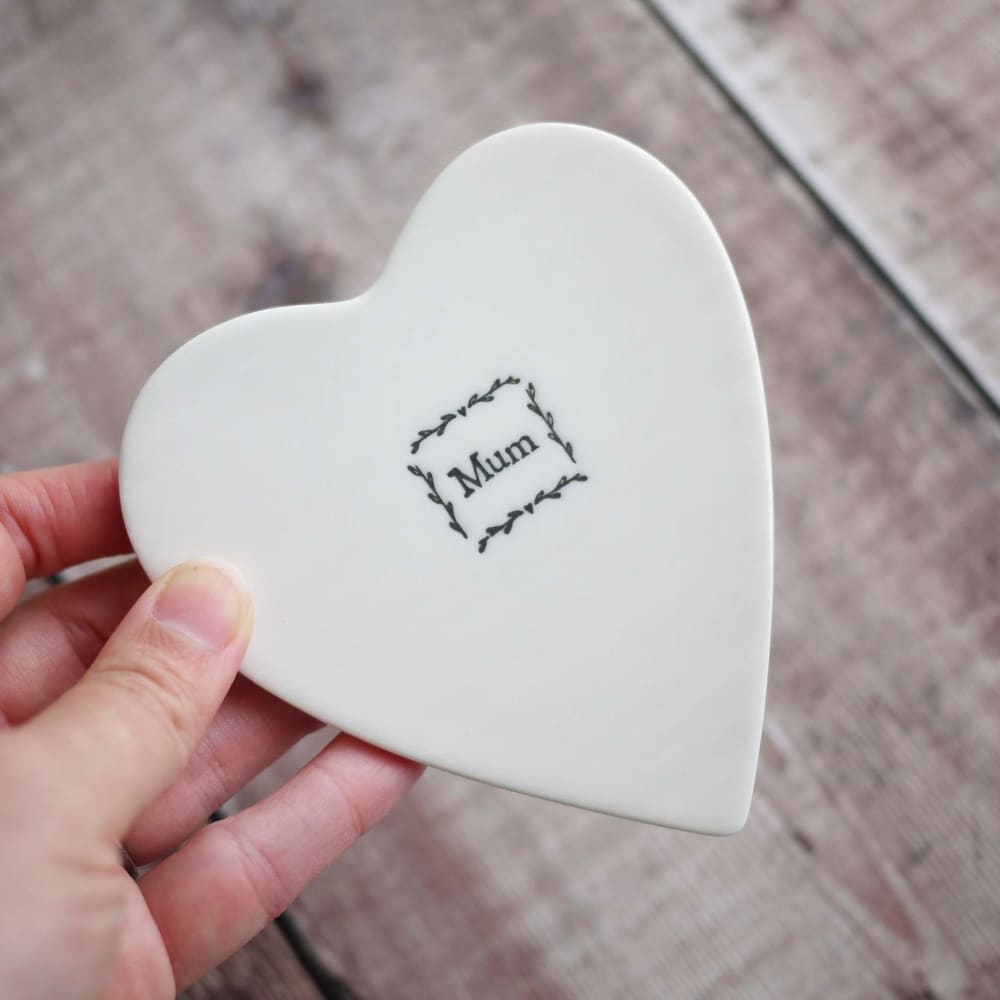 Porcelain ’MUM’ Heart Coaster