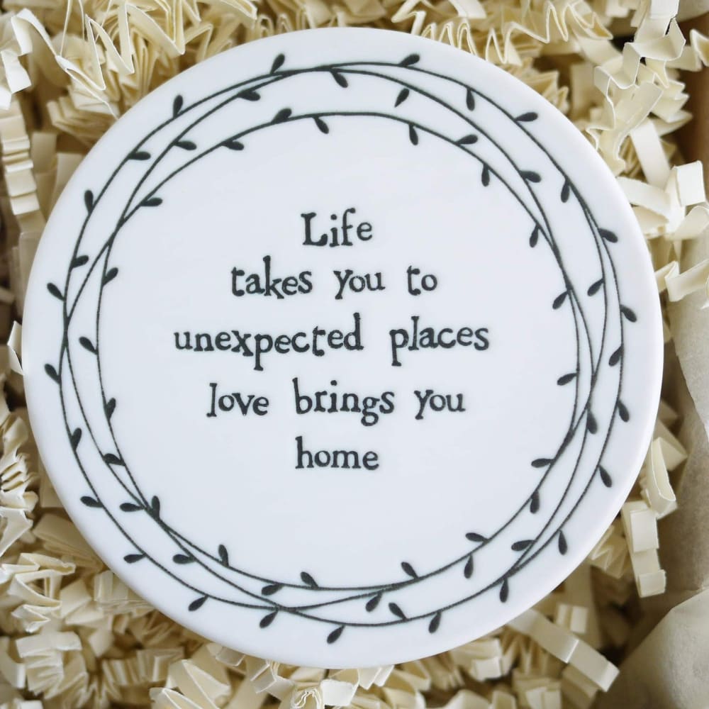 Housewarming Personalised Gift Heart with Coaster