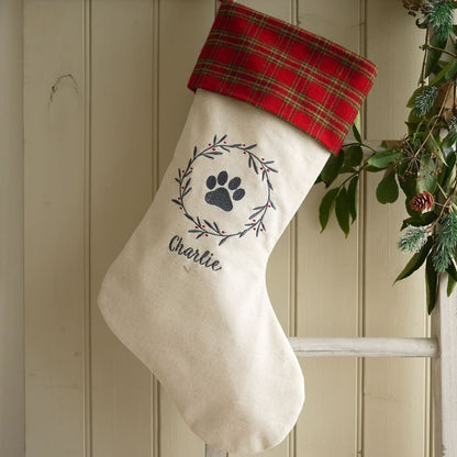 Dog’s Personalised Christmas Stocking