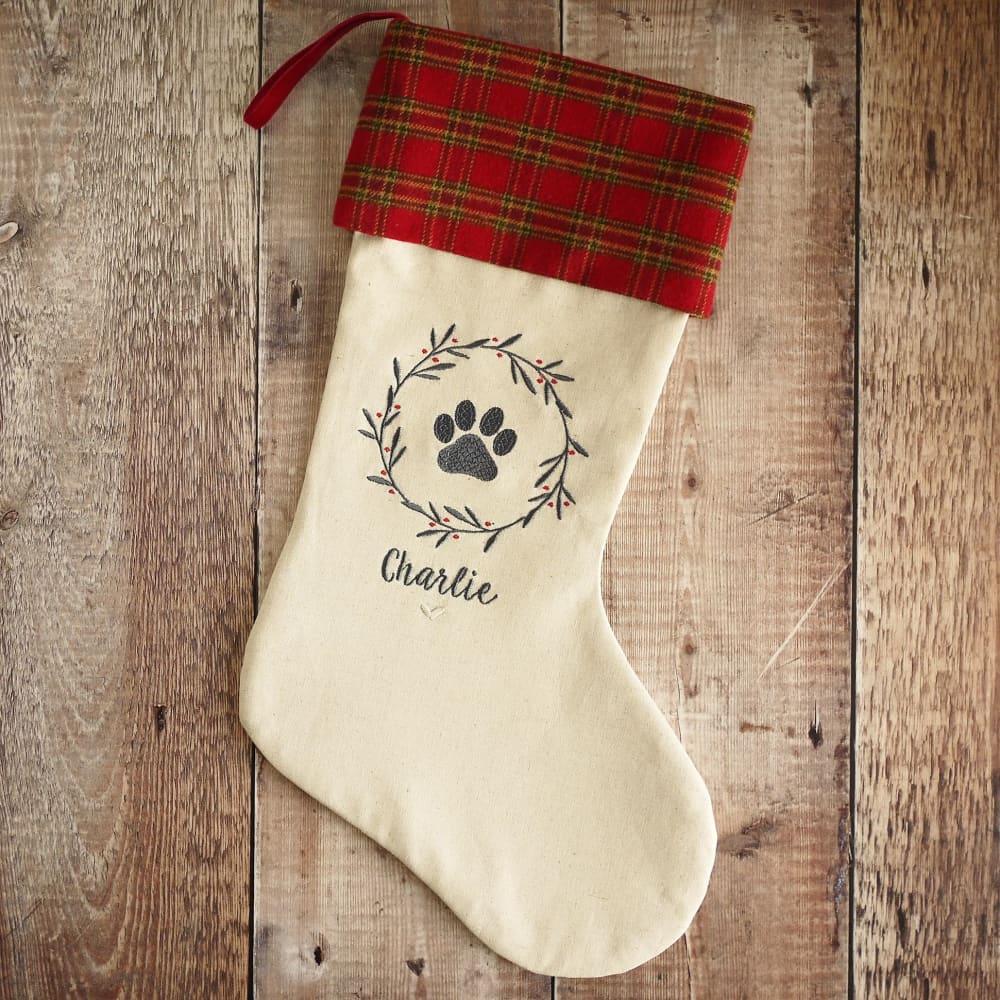 Personalised Dogs Christmas Stocking Personalised Christmas stockings and decorations